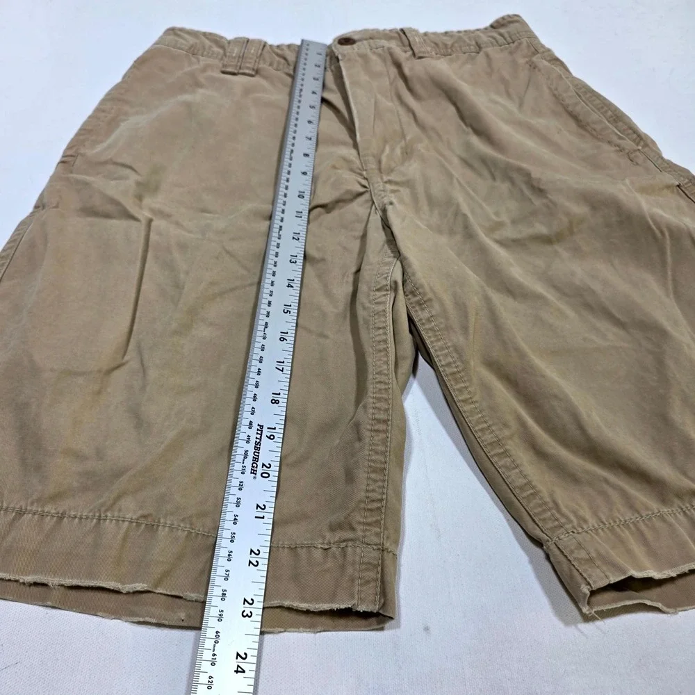 American Eagle Shorts Mens 32 Tan Longer Length Classic Khaki Chino Twill Casual
